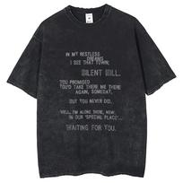 Punk Street Clothing T-shirt Harajuku Retro Game Pattern Letter Printed Unisex T-shirt Men's Top Gym Sweatshirt S įvairiaspalvis