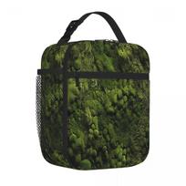Bestselling Moss Pattern Natural Freshness Gloss Finish Bento Bag Festival Outing School Lunch Bag One Size