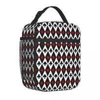 Poker Cards Print Lunch Bag For Child Card Suits Lunch Box School Insulated Thermal Lunch Bags Oxford Print Cooler Bag One Size