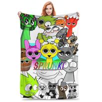 Sprunki Incredibox Cartoon Game Blanket Cozy Soft Throw Blankets for Sofa 50x60 Inch Multi-size Rug Piece Size: 75*100cm, Weight: 230 GSM