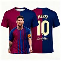 2026 MESSI 3D spausdinti futbolo marškinėliai Vasaros mada Atminimo marškinėlių stiliaus Laisvalaikio sportinis viršus suaugusiems ir vaikams Visų dydžių M