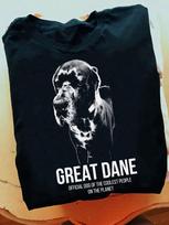 Custom Great Dane Official Dog of the Coolest Pup Lovers T-Shirt - Gift for Dog Lovers - Funny Dog - Vintage Shirt - Father's Day Gift M