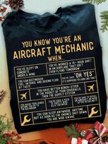 Aircraft Mechanic T-Shirt: Funny Aviation Pilot Gift 3XL