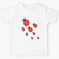 Cute Ladybugs Funny Vintage Pop Art Ladybug Lover Kids T-Shirt 130