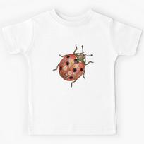 Watercolor Ladybug – Cute Nature Flowers Kids T-Shirt 150
