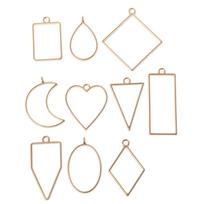 Geometric Pendant UV Resin Crafts Blank Frame For DIY Necklace Jewelry Making auksas