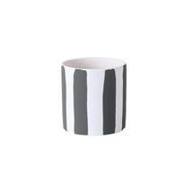 Naujas Dryžuotas Keramikinis Šiuolaikinis Laikymo Sukulentų Vazonas Mini Puodas Sodo Gėlių Vazonas Namų Biuro Dekoro Augalų Vazonas (Grey,11*11*11cm) pilka