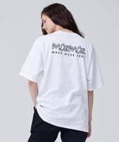 Moz Moz Outline Logo Oversized T-Shirt_White 3