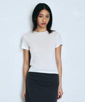 Nive Plain Round Slim Fit T-Shirt (Ivory) Free