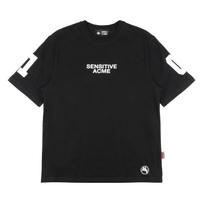 Monkey Flower Unisex Back Crow Embroidery Short Sleeve T-Shirt / Mm1Wts15U Black Free