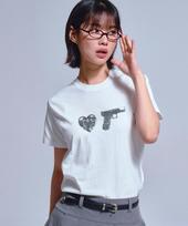 Graver [Woman] Gun Of Slim Short Sleeve T-Shirt_2 Colors Black/One Size