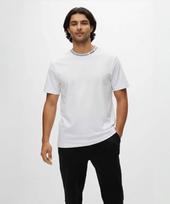 Boss Single Jersey Short Sleeve T-Shirt Straight Fit 50512867_100 White/M