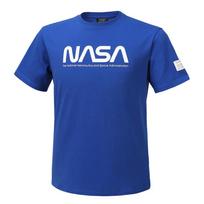 Nasa Unisex Training Cotton Blend Round Neck Short Sleeve T-Shirt [Blue] 100