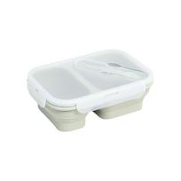Airtight Foldable Lunch Box Large Capacity Fresh Keeping Box Silicone Lunch Box  Outdoor žalia
