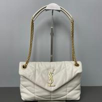 [Pre-Owned] Saint Laurent Loulou Small Quilted Puffer Bag 'White' - Very Good #11R6D7I ONE SIZE