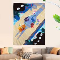 Pikmin Game Printed Large Wall Tapestry Indian Buddha Wall Decoration Witchcraft Bohemian Hippie Decor Blanket 100X70CM