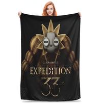 Clair Obscur Expedition 33 Video Game Blanket Velvet Comfortable Super Soft Throw Blanket for Home Rug Piece Size: 75*100cm, Weight: 230 GSM