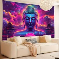 Dreamy for Lotus & Buddha Statue Tapestry - Perfect for Living Room, Bedroom, Office Decor | Ideal Creative Gift 100X70CM
