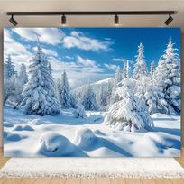 Žiemos pasakos gobelenas Kedro sniego peizažas Gydymo serija Nordic stilius Svetainės miegamojo foninės sienos dekoracija 100X150CM
