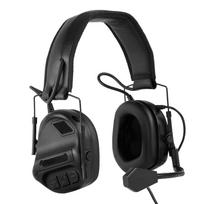Tactical Helmet Headset Walkie Talkie Hunting Radio Earmuffs Professional Hearing Protection for Shooting Training black