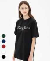 Mary James [Unisex - Oversized] Ordinary Cursive Half Sleeve (5 Colors) Darkgreen - M