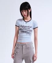 Prenda Lettering 97 Raglan Ringer Tee Sky Blue Reference/Free