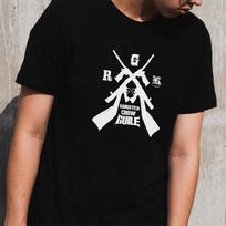 Doldol Gangster Guile_T-Shirts_08 Gangster Crow Guile Hip-Hop Graffiti Character Graphic Design T-Shirt Black/Xxl