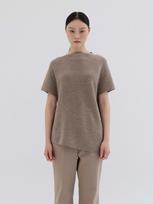 Replain Unbalnced Knit Top Cocoa/Free