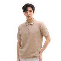 Louis Castel Men'S Summer Muted Tone Simple Collared Short Sleeve Sweater See Notation/095