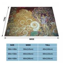 Tree Of Life Stoclet Frieze Gustav Klimt Blankets Fleece Novelty Warm Throw Blanket for Bedspread Autumn/Winter Size: 75*100cm, Weight: 230 GSM
