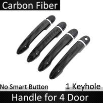 for Renault Scenic 2 II MK2 2003 2004 2005 2006 2007 2008 2009 Carbon Fiber Door Handle Cover Car Decoration Accessories Handle 1 Keyhole