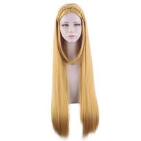 Anime 80CM Ilgio Zelda Elizabeth Smith Princesė Zelda Karščiui Atsparūs Plaukai Cosplay Kostiumas Perukai 80CM oranžinė