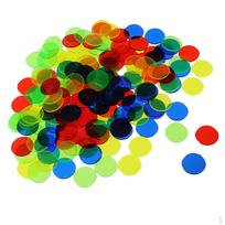 100pc Translucent Bingo Chips 3/4 Inch for Board Game Cards Accessory Mixed Color