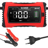 Automatinis 120W didelės galios impulsų taisymo įkroviklis Lifepo4, AGM, švino-rūgštinėms, ličio baterijoms, automobilio akumuliatoriui, LCD ekranas, ES kištukas UK Plug raudona
