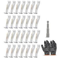 28 Pack Hide Gutter Hangers 5 Inch Portable Sturdy Brackets with Screws Convenient for Gutters Repair Easy Installion