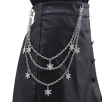 Hip-Hop Punk Street Juosmens Grandinėlė Moterims Vyrams Goth Kelnės Juosmens Grandinėlė Daugiasluoksnė Kelnės Grandinėlė Universalus Kelnės Džinsai Juosmens Grandinėlė
