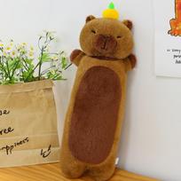 Long Kapibara throw pillow top orange capybara doll plush toy children sleeping rag doll 50cm【0.26kg】
