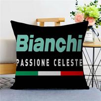 B-Bianchi Bike Logo Personalized Pillow Cover Kids Bedroom Wild Party Decor Pillowcase Kid Birthday Shower Gift 12x12Inch
