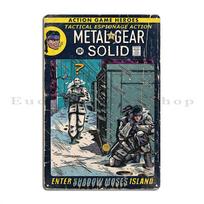 Metal Gear Solid Enter Shadow Moses Komiksų gerbėjų kūrinys Markscicluna Metalinė plokštelė Personalizuota urvo sienelė Urvo skardinis ženklas Plakatas 20x30cm