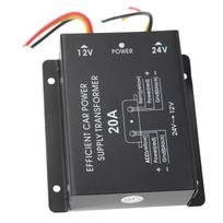 Automobilio elektrinis keitiklis 20A 24V į 12V nuolatinės srovės maitinimo transformatoriaus adapteris radijo stotelei, automobilio ekranui, sunkvežimiui, autobusui