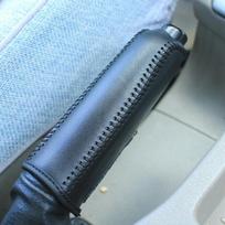 Leather Car Gears Handbrake Cover For Ford Mondeo Escape Kuga Ecosport Edge Focus Escort Auto Gears Handbrake Black02