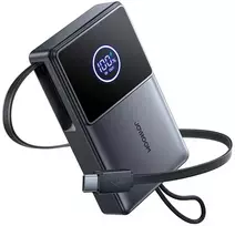 Joyroom JR-PR1 10000mAh 22.5W Powerbank with Built-in Retractable USB-C Cable - Juodas