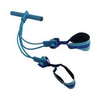 4/8-Tube Pedal Ankle Puller Resistance Band with Handle Elastic Yoga Sit-up Pull Rope Men Women Pedal Tensioner Exerciser Workout Equipment A mėlyna