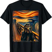 Artsy Scream Shirt for  Lovers  Artistic  T-Shirt S juoda