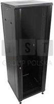 „Q-Lantec“ serverio spintelė 27U 600x1000, stiklinės priekinės durys, perforuotos plieninės galinės durys, spyna, 4 atraminės sijos, 4 reguliuojamo aukščio kojelės, savarankiškam surinkimui, juoda (SS-27U-600-1000-01-C)
