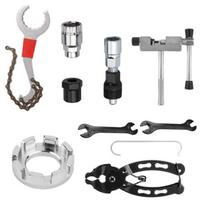 9 In 1 Multifunctional Mountain Bike Repair Tool Set Chainring Puller Crankset Crank Removal Tool Portable Bicycle Maintenance Kit sidabras