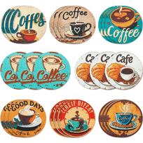 24Pcs Round Coaster Absorbent Coffee Diamond Paint Mat Coffee Pad Anti Slip Stylish Espresso Cup Mats Tableware Placemats