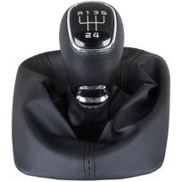 Skoda Octavia II 07-14 gear shift knob BLACK ABS + gaiter with frame 5 SPEEDS