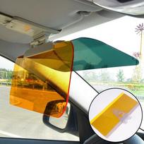 Car Sun Visor Hd Anti Uv Day Night Anti Dazzle Goggles Clip On Driving Shield Rotatable Vehicle Sun Visor Mirror For Safe Driving geltona
