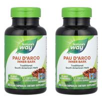 Nature's Way Pau D'Arco Inner Bark 1090mg Veggie Capsules, 180 Count, Twin Pack 180 pcs - 2 ea